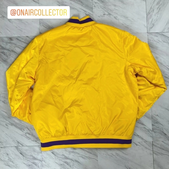 VINTAGE LOS ANGELES LAKERS   Men's Satin Yellow Sarter NBA Jacket Siza L - Picture 7 of 7